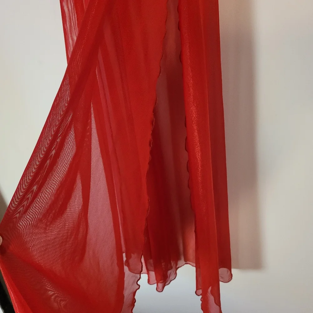 La Senza Vintage long red sheer maxi underwire nightgown - size Xs - Picture 5 of 5